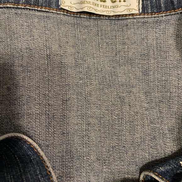 Solid JR Denim Vintage Boho Vest with Paisley Accents. Boho chic,western XS - Picture 5 of 8